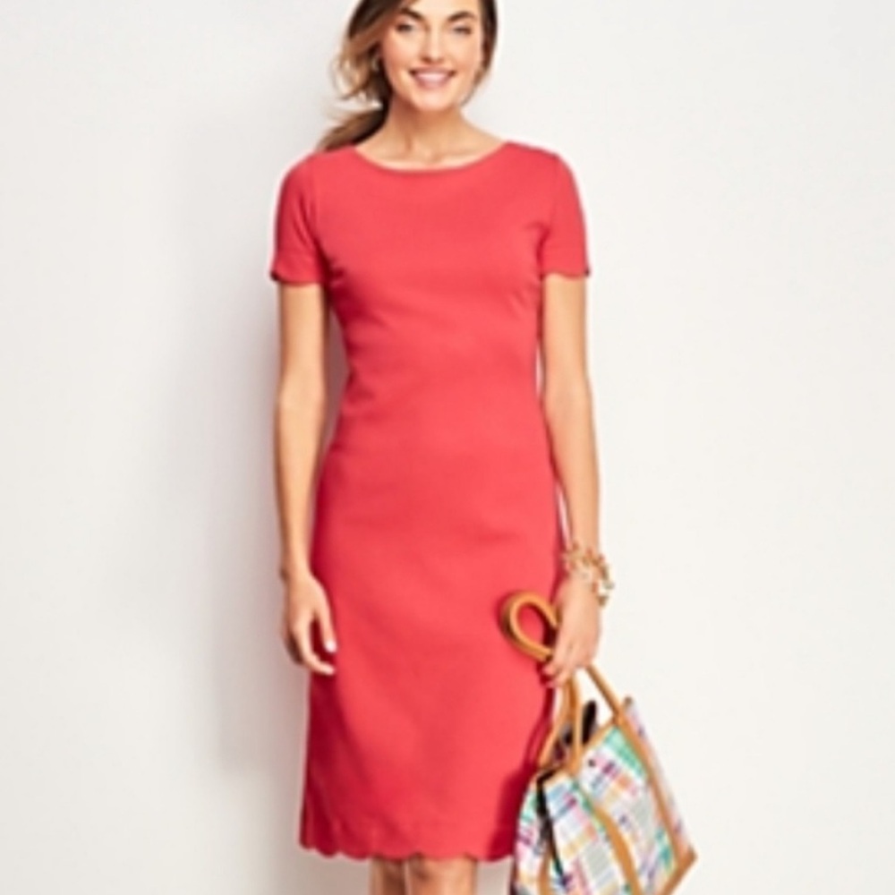 Scalloped pink Talbots dress